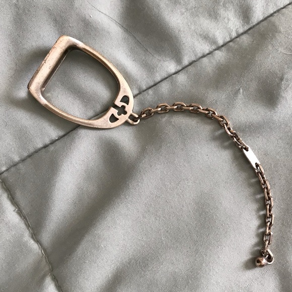 🎄🎄Authentic Hermès Silver Stirrup Bag Charm